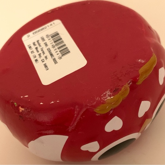 Valentine’s Day Ceramic Owl Plant Pot, Small Owl Pot, Red Owl, Owl Decor, Heart. - Picture 9 of 16